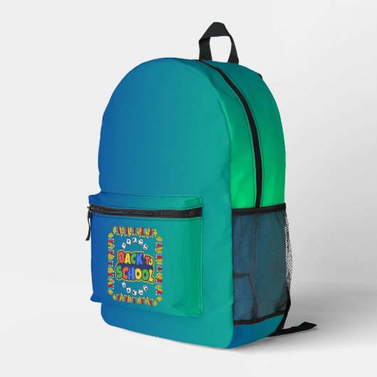 Imprimé Retour à l'école sac à dos (Coin arrière droit)
