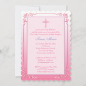 IMPRIMÉ RIBBON 1re Sainte Communion Invitation pho (Dos)