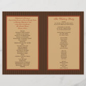 IMPRIMÉ RIBBON Feuille d'automne, programme de mar (Dos)