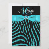 IMPRIMÉ RIBBON Zebra 16e anniversaire Invitation (Devant)