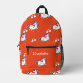 Imprimé Ruby Rainbow Unicorn sac à dos (Recto)