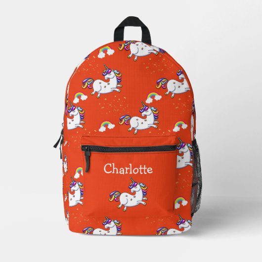 Imprimé Ruby Rainbow Unicorn sac à dos (Recto)
