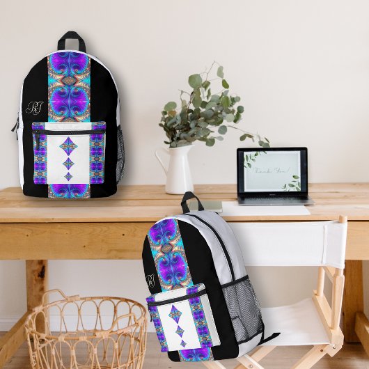 Imprimé Sac à dos à coudre à impression symétrique fractal