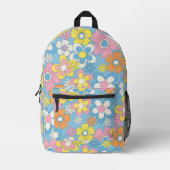 Imprimé Sac à dos à fleurs - Retourner à l'école (Recto)