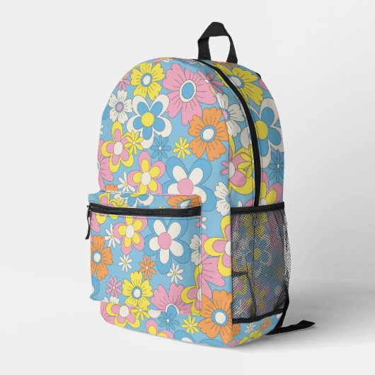 Imprimé Sac à dos à fleurs - Retourner à l'école (Coin arrière droit)