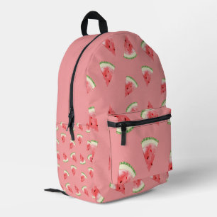 Imprimé Sac à dos à motif de tranche de pastèque rose