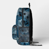 Imprimé Sac à dos à motif floral bleu (Droite)