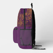 Imprimé Sac à dos à motif indien violet or (Droite)