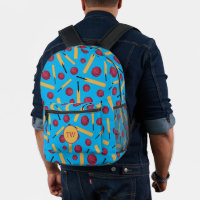 Sac à dos à motifs pour chauves-souris et balles d