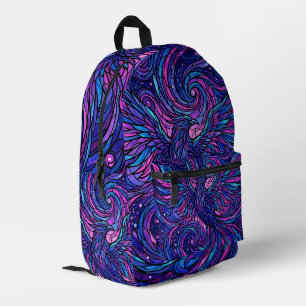 Imprimé Sac à dos abstrait Cosmic Purple Bird