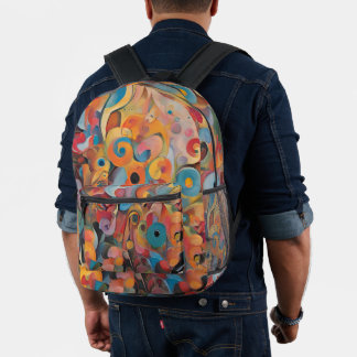 Imprimé Sac à dos abstrait multicolore