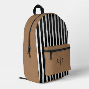 Imprimé Sac à dos Ado personnalisé - Mocha Brown avec init