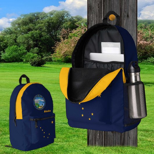 Imprimé sac à dos Alaska Flag, USA & Alaska Bag,