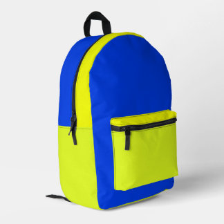 Imprimé Sac à dos bleu et jaune