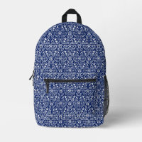 Sac à dos bleu William Morris Art