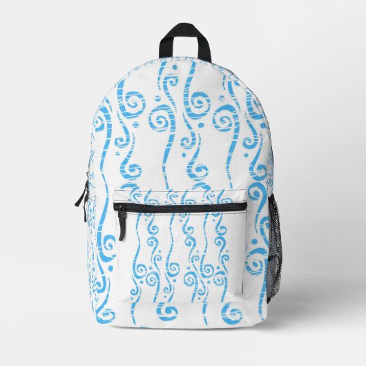 Imprimé Sac à dos Blue Swirls (Recto)