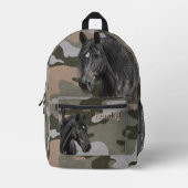 Imprimé Sac à dos camouflage cheval pour adolescente avec (Recto)