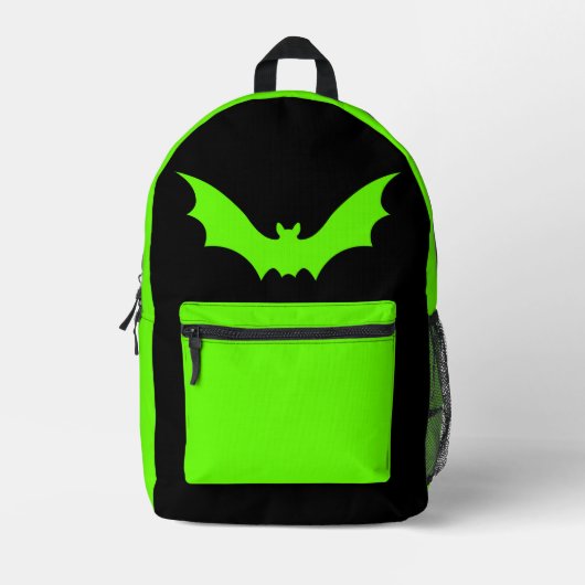 IMPRIMÉ SAC À DOS CHAUVE-SOURIS VAMPIRE (VERT NOIR) (Recto)
