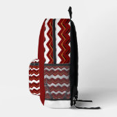 Imprimé Sac à dos Chevron Rouge Foncé – Élégant & Chic (Droite)