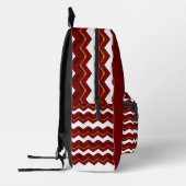 Imprimé Sac à dos Chevron Rouge Foncé – Élégant & Chic (Gauche)