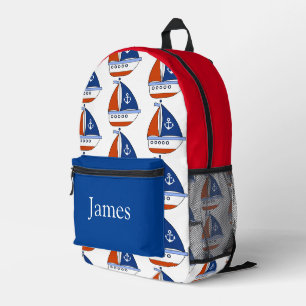 Imprimé Sac à dos coloré personnalisé, navires patriotique