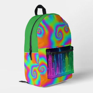 Imprimé Sac à dos coloré Psychedelic City Vibe
