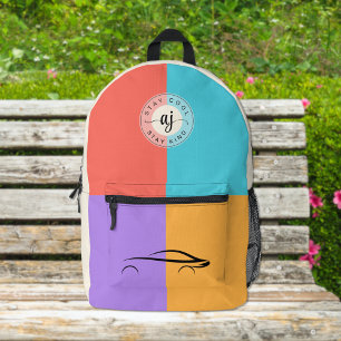 Imprimé Sac à dos couleur moderne - Restez Cool Restez en 