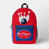 Imprimé Sac à dos customisé à chaussures de bowling (Recto)