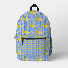 Sac à dos d'ancre jaune motif nautique