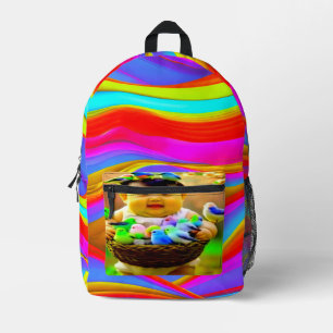 Imprimé Sac à dos de design numérique coloré – Taille parf