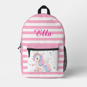 Imprimé Sac à dos de filles inspirées par la licorne rose