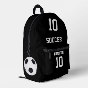 Imprimé sac à dos de football noir personnalisateur gol