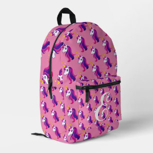 Imprimé Sac à dos de l'école de licorne rose pour filles