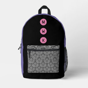 Imprimé Sac à dos de monogramme pourpre