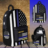 Sac à dos de police, sac mince en ligne bleue, dra