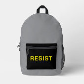 Imprimé Sac à dos de protestation Résister (Recto)