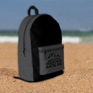Imprimé Sac à dos de randonnée gris noir léger pour sentie