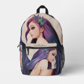 Imprimé Sac à dos de sirène de la lune de nuit Sky Waterco (Recto)