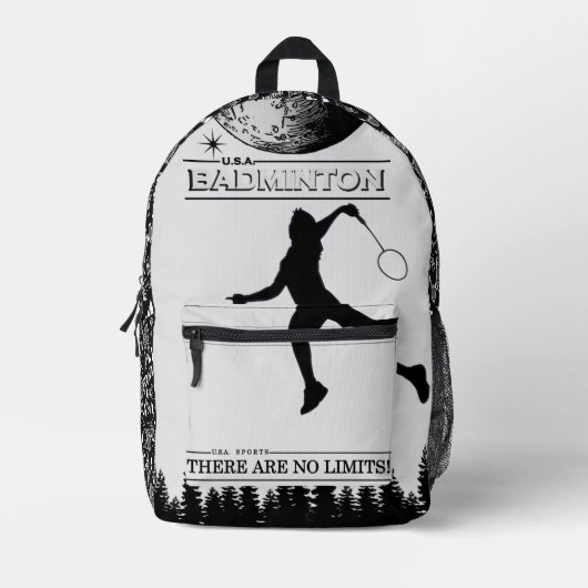 Imprimé Sac à dos de sport de BADMINTON (Recto)