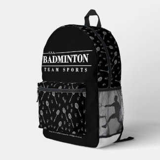Imprimé Sac à dos de sport de badminton
