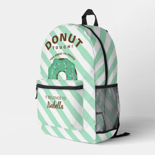Imprimé Sac à dos drôle donut vert (Coin arrière droit)
