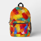 Imprimé Sac à dos éclaboussé de peinture abstraite vive – (Recto)
