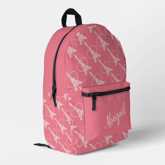 Imprimé Sac à dos Eiffel Elegance - Style personnalisable (Coin arrière gauche)