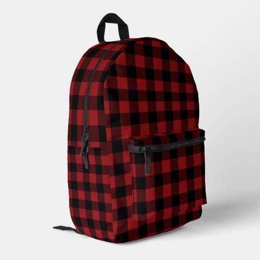 Imprimé Sac à dos en noir et rouge (Coin arrière gauche)