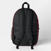 Imprimé Sac à dos en noir et rouge (Verso)