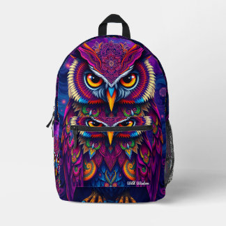 Imprimé Sac à dos Esprit de Hibou Mystique - Design Sagess