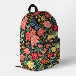 Imprimé Sac à dos fleurs abstraites boho et papillons