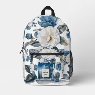 Imprimé Sac à dos floral parfum bleu Paris