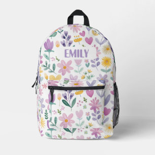 Imprimé Sac à dos floral personnalisé pour filles