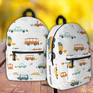 Imprimé Sac à dos garçon personnalisé pastel nom voiture